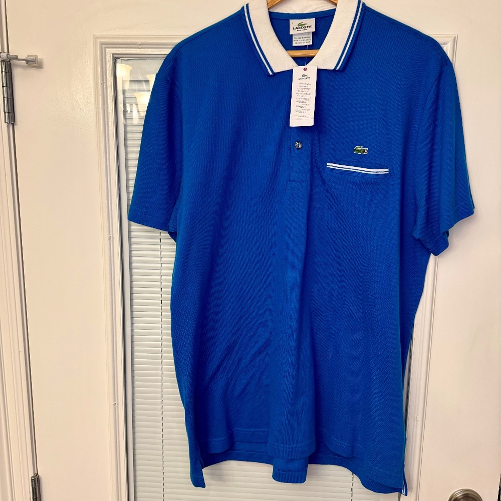 Blue Lacoste Polo Shirt Size XL